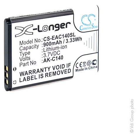 NX - Batterie téléphone, smartphone, GSM pour Vex 3.7V 900mAh - AK-C140B111 (1/4)