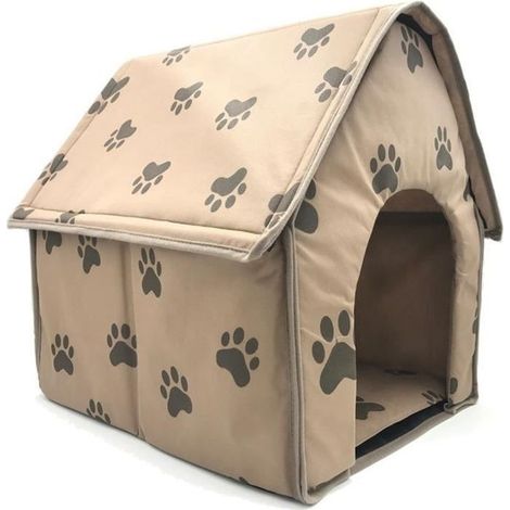 1 Nid pour chien, détachable, tissu doux, intérieur extérieur, marron (1/3)