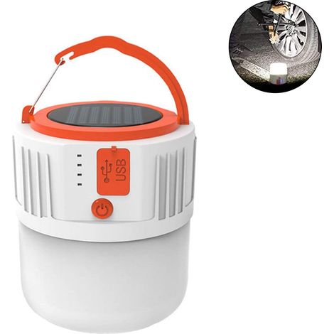 1 Lanterne de camping, batterie externe 2400 mAh, étanche IPX45, 5 modes d'éclairage, pour randonnée, urgence (1/5)