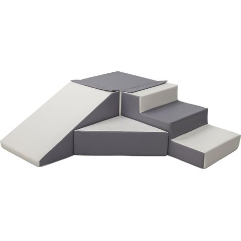 Toboggan en mousse (EPS + PE) - hauteur 40 cm - gris blanc (1/5)