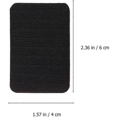 Autocollants noirs pour canapé, rectangulaires, auto-adhésifs, paquet de 40 pièces. (1/5)