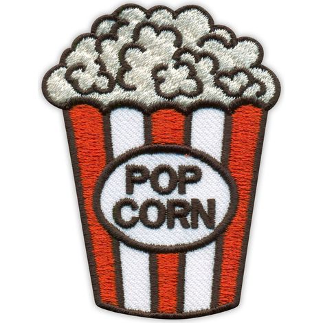 Popcorn-Aufnäher – zum Aufnähen – gestickter Aufnäher/Abzeichen/Emblem