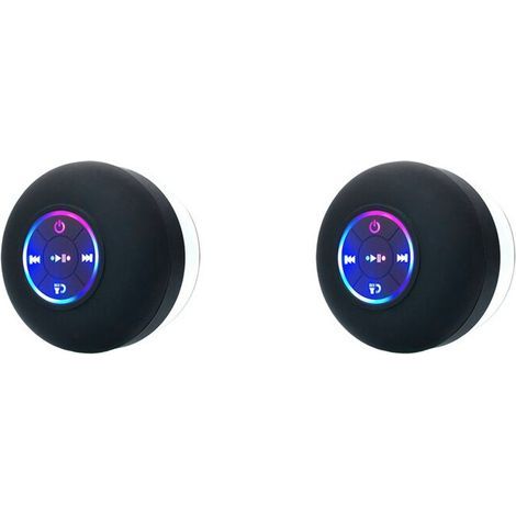 Adapté aux enceintes mains libres étanches, avec lumières LED et microphones à ventouse, idéal pour les salles de bains, les piscines et les plages. (1/5)