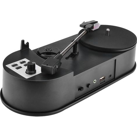 Tourne-disque USB,33/45 PRM LP Convertisseur de platine vers MP3 Convertisseur vinyle vers MP3 Tourne-disque avec adaptateur 5V CC avec emplacement pour carte Micro (1/5)