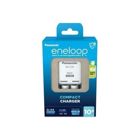 Panasonic Eneloop Compact Caricabatterie BW-CC50 con 2xAA