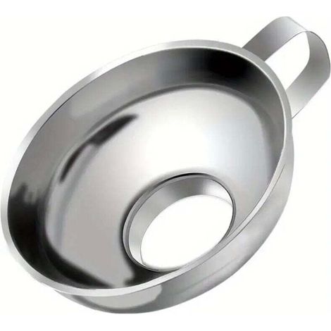 [MAI UTILIZZATO]Imbuto per conserve in acciaio inox con manico per barattoli a bocca larga e normali, imbuto a bocca larga per trasferire ingredienti liquidi e secchi, fluido (1/3)