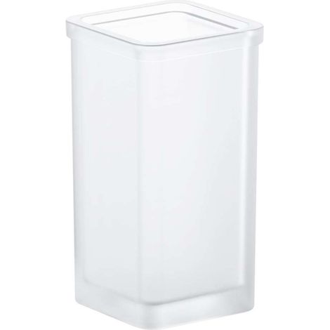 Grohe Selection Cube - Recipiente per scopino WC, vetro opaco 40867000 (1/2)