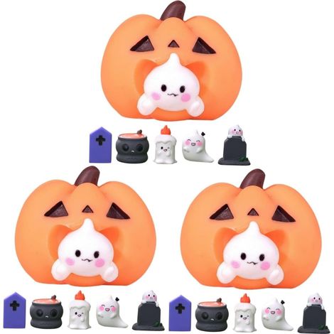 3 Ensembles Halloween Microscape Mini Maison Décor Prop Décor À La Maison Halloween Jour Décoration Fantôme Décoration Pont En Bois Miniature Pour Micro Scène (1/5)