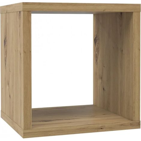 Etagère cube 1 casier bois rustique texturé 38.3 cm – Compacte pour espaces réduits – Fabrication européenne – Meubletmoi (1/4)