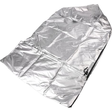 Housse de pneu d'extérieur en tissu Oxford 420D imperméable et anti-poussière pour 4 pneus empilés - Protection de meubles de jardin - Noir argenté - 82 cm, 120 cm - Résistant aux intempéries (1/5)