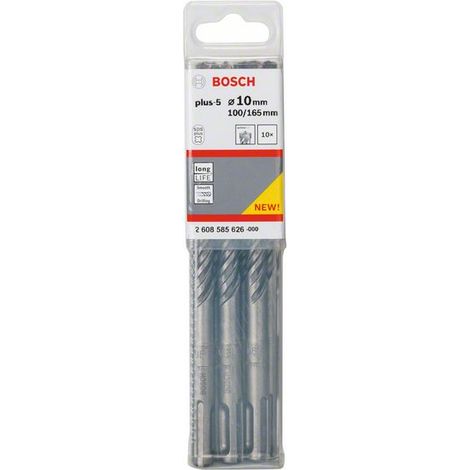 Foret SDS PLUS-5 pour marteaux burineurs 10x100x160mm - BOSCH - 2608585626 (1/4)