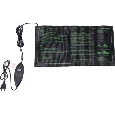 Tapis chauffant semis 20x10 pouces avec thermostat digital, set germination, prise EU 220-240V (1/5)