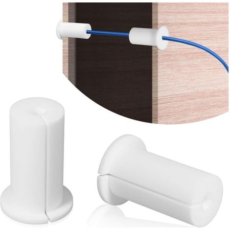 2pcs Kit de Routage de Câble pour Starlink Trou Mural de 2,54cm, Silicone Passe-Câble Passe-Fil Mural Kit de Montage de Câble pour Starlink Câbles Ethernet (Blanc) (1/5)