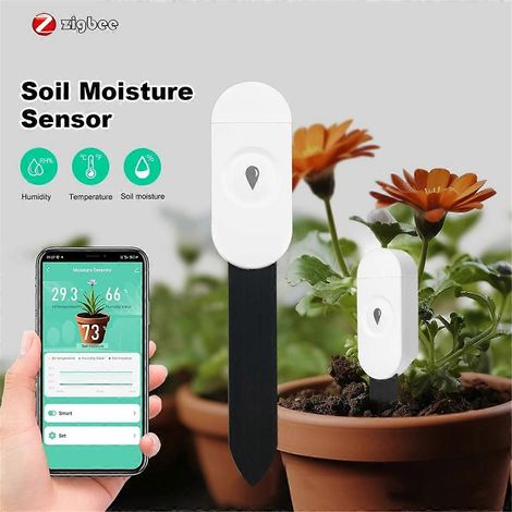 Sensore di umidità del terreno Zigbee – tester di temperatura e umidità per il giardino – rilevatore automatico di irrigazione per la casa (1/5)