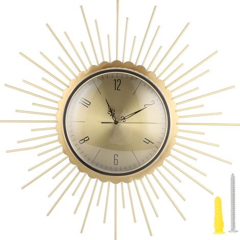 Horloge murale transparente silencieuse laiton rétro décoration artisanale salon pendule design (1/5)