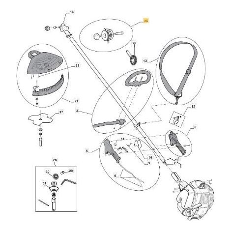 TESTINA A FILI 9228-330319 -RDC ORIGINALE STIGA - 383820504/0