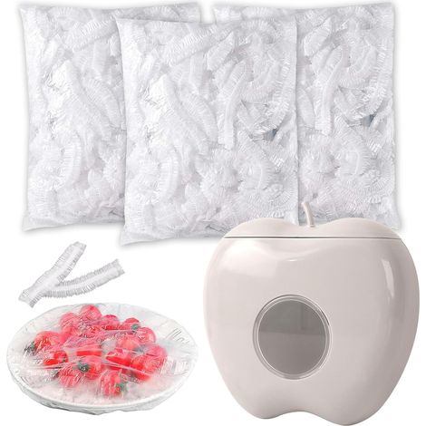 Juego de 300 bolsas retráctiles para almacenar alimentos con film elástico, reutilizables y con 1 caja para frutas, verduras, carne y conservación de alimentos. (1/5)