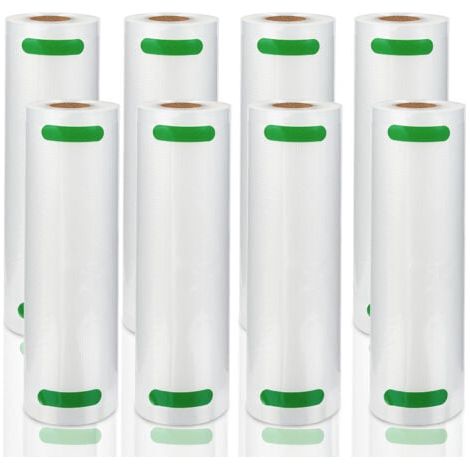 Vakuumrollen, Lebensmittel-Vakuumbeutel, 8 Rollen, 20 x 500 cm, für Vakuumierer, Kühlschrank, wiederverwendbar (1/5)