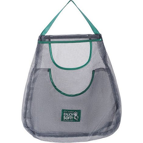 Sac en filet pour le stockage des légumes - Étagère suspendue portable respirante à 2 niveaux pour oignons et ail, idéale pour les produits agricoles (40 x 50 cm) - AquaForge (1/2)