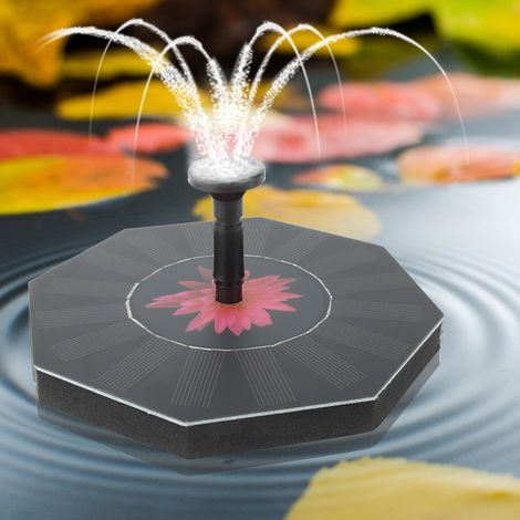 Fontaine à eau flottante octogonale à énergie solaire, pompe à eau, accessoire de fontaine pour décoration de jardin extérieur (1/5)
