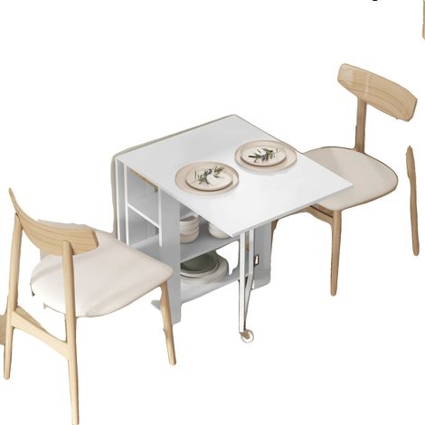 Mesa de comedor, Dimensiones 120x60x75 cm, Estilo moderno, Requiere montaje, Apta para comedores, Fabricada en MDF resistente (1/5)