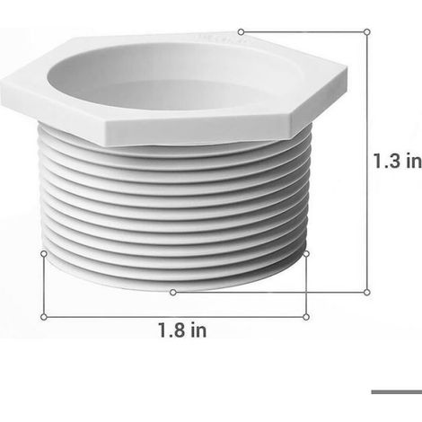 Connecteur Mural UWF - Pour Robot Piscine Polaris - Raccord Baïonnette 1-1/2 Pouces - Compatible Modèles 180 280 360 380 3900 - Lot De 4 (1/4)