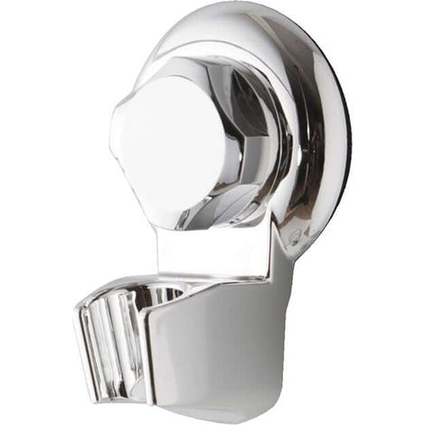 Support mural pour flexible de douche à ventouse Bestlock chrome - COMPACTOR - 7.1 x 5.5 x H.11 CM - Argent (1/3)