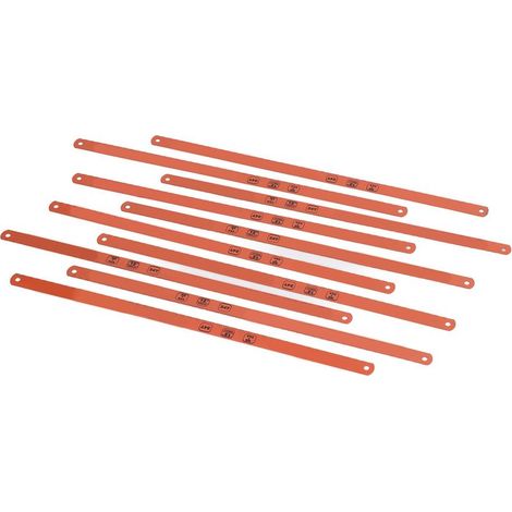 Lame De Scie A Metaux - 12 Pouces - 24 Dents Par Pouce - Pour Tubes Metal Bois Plastique - 10 Unites (1/5)