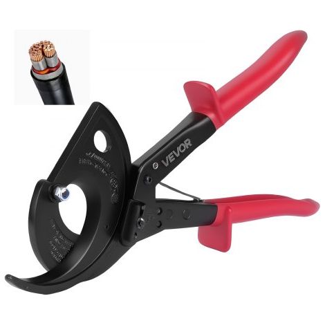 Cortador de Cable de Trinquete, Cortador para Alambres de Cobre y Aluminio, Corte de hasta 400 mm², con Mangos Aislantes, Herramienta de Electricista para Construcción Renovación Eléctricas (1/5)