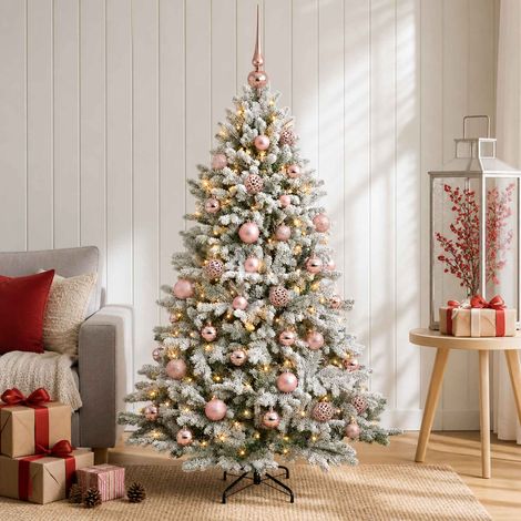 vidaXL Artificial Christmas Tree with Bauble 150 cm 150 LEDs (1/5)