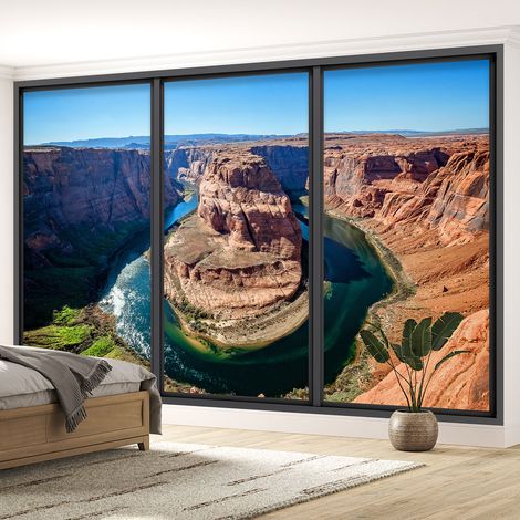 Papier peint panoramique Trompe l'oeil baie vitrée - Grand canyon - 130 cm x 78 cm (1/5)