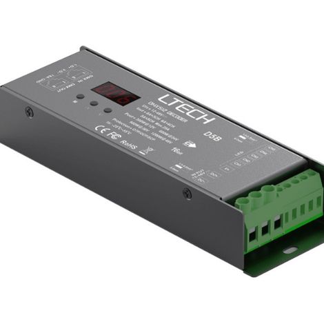 LTECH D5B 5-channel constant voltage DMX/RDM decoder (RJ45 DMX signal port)