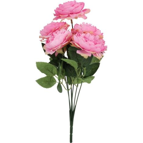 Bouquet di peonie artificiali - 7 pezzi, rosa, altezza 36 cm (1/3)