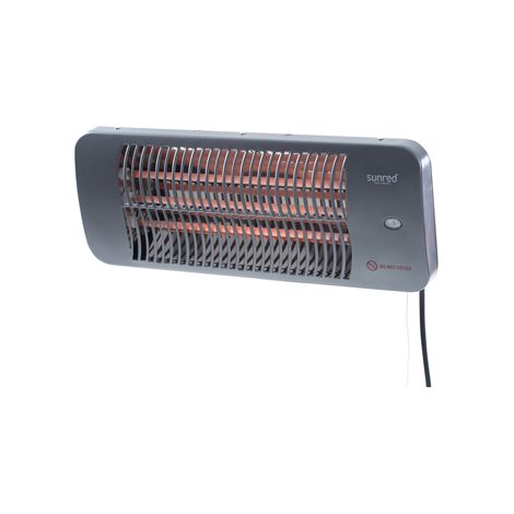 SUNRED  Radiateur  LUG-2000W, Lugo Quartz Mural  Infrarouge  2000 W  Gris  IP24 (1/5)