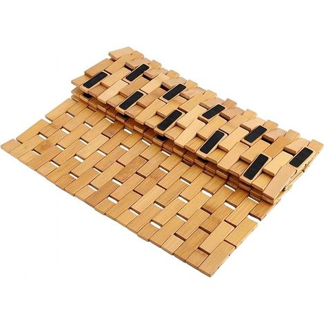 Tapis de Bain, Tapis de Sol Antidérapant Bois Tapis de Douche Salle de Bain, Toilettes, Chambre, Cuisine (1/5)