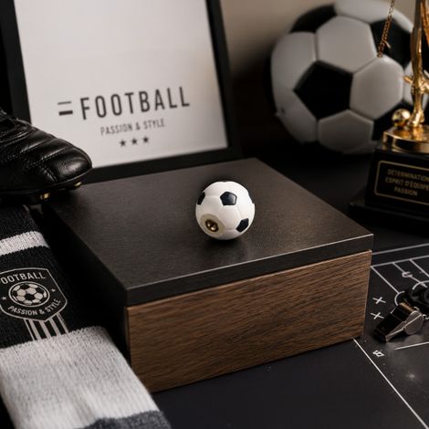 Ouvre&Déco - Lot de 2 boutons de meuble FOOT blanc et noir – Motif ballon de football – Ø 31 mm (1/5)