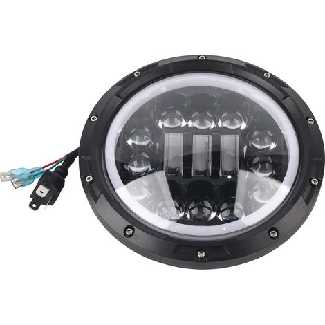 Phare de travail LED 7 pouces 90 W, étanche IP67, 6000 K, universel pour voiture et moto (1/3)