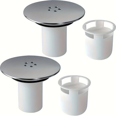 Kit de remplacement de bonde de douche en 2 pièces, bonde de douche chromée, couvercle amovible pour bonde de douche 90 mm/115 mm, bonde de receveur de douche à vidange rapide (1/5)
