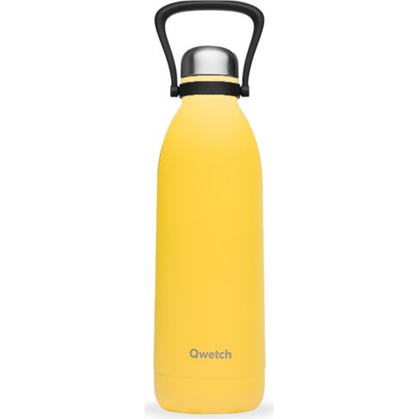 Bouteille isotherme 1.5 litres POP Double paroi Chaud 16h Froid 48h Jaune - QWETCH (1/2)