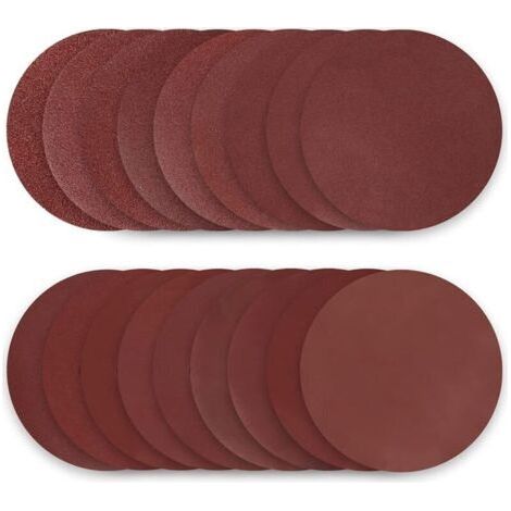 180mm abrasive discs, 50-piece sanding disc set, abrasive paper grit 40/60/80/100/120/150/180/240/320/400 Graindyk- (1/4)