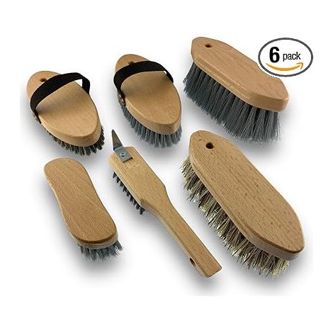 Horse Grooming Kit 6 Brushes Horse Riding Pony