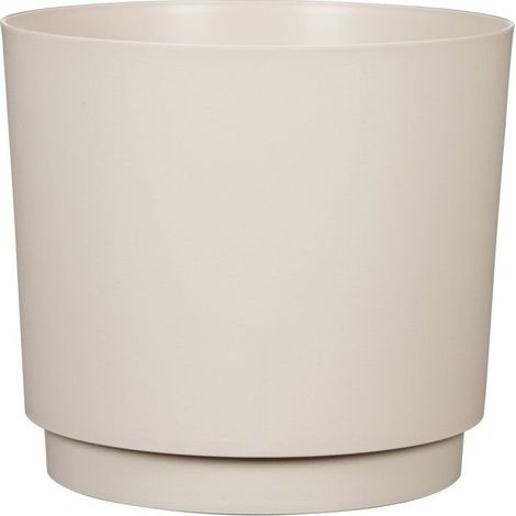 Cache-pot rotondo - GARDEN ID - Plano - Ø 25 - 7 L - H 22 cm - Bianco caldo