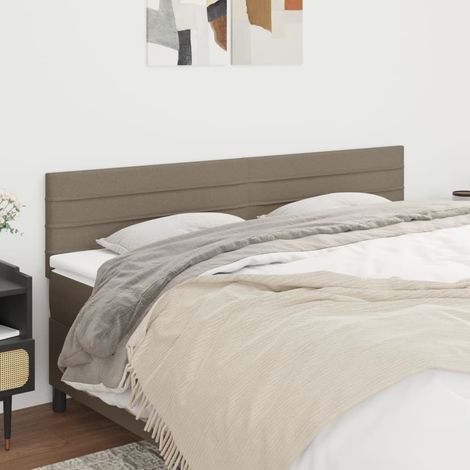 Têtes de lit Taupe 180x5x78/88 cm Tissu (1/5)