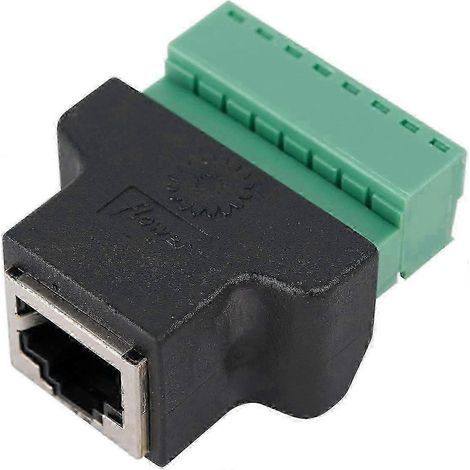 Connecteur RJ45 femelle vers bornier à vis 8 broches pour extension Ethernet Cat7/Cat6/Cat5/Cat5e, vidéosurveillance, enregistreur vidéo numérique, coupleur en ligne pour adaptateur réseau