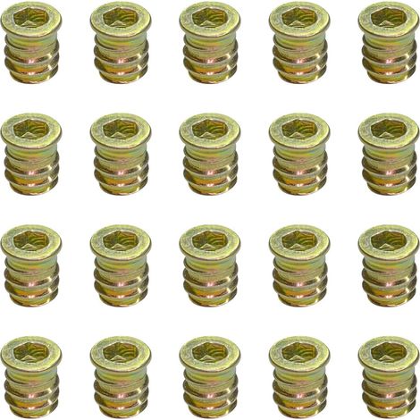 Lot de 20 écrous filetés pour meubles en bois M6 x 13 mm-RAPANDA (1/4)