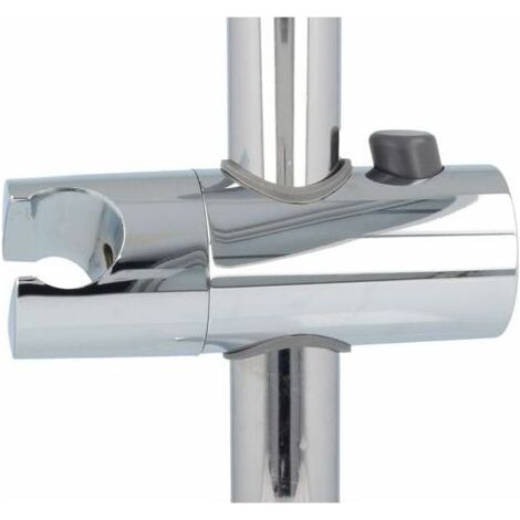 Support douchette coulissant pour barre de douche 22 mm, chromé (1/5)