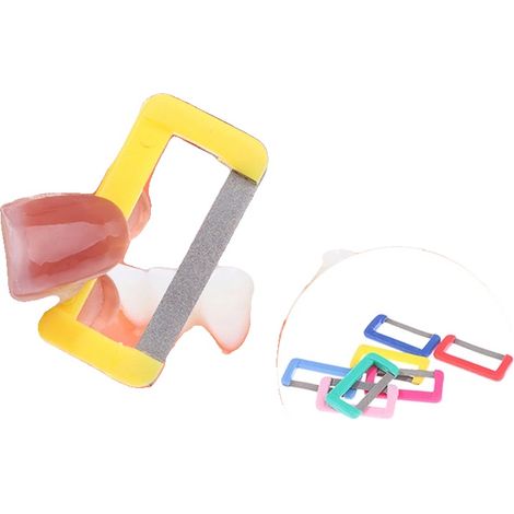 Herramienta de pulido interproximal, material abrasivo, 3,3 cm x 1,6 cm, 3 piezas, apta para adultos, tipo interdental. (1/5)