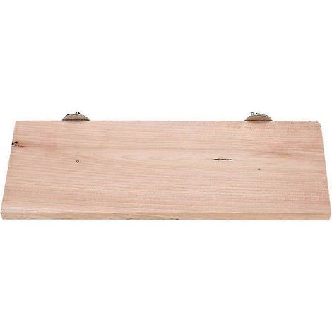 Support/plateforme/repose-pieds rectangulaire en bois naturel pour cage de hamster, chinchilla et tamia, jouet à mâcher, de qualité supérieure. (1/5)