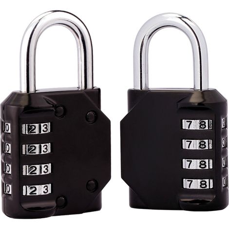 [2 pièces] Cadenas à combinaison à 4 chiffres, étanches