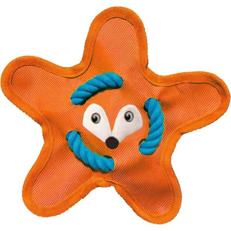 Jouet couineur pour chiens de petite et moyenne taille, sans rembourrage, en peluche Oxford, à mâcher, jouet interactif pour l'éducation des chiots, couleur orange. (1/5)